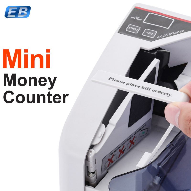 LD-30 Compact Note Counting Machine USD EURO Bill Cash Counter for All Countries Professional UV Currency Detector  Portable Banknote Counter