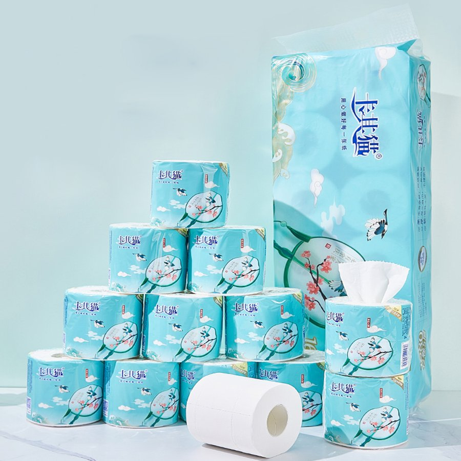 Wholesale 3 Ply Layer Printed Core Toilet Tissue Roll