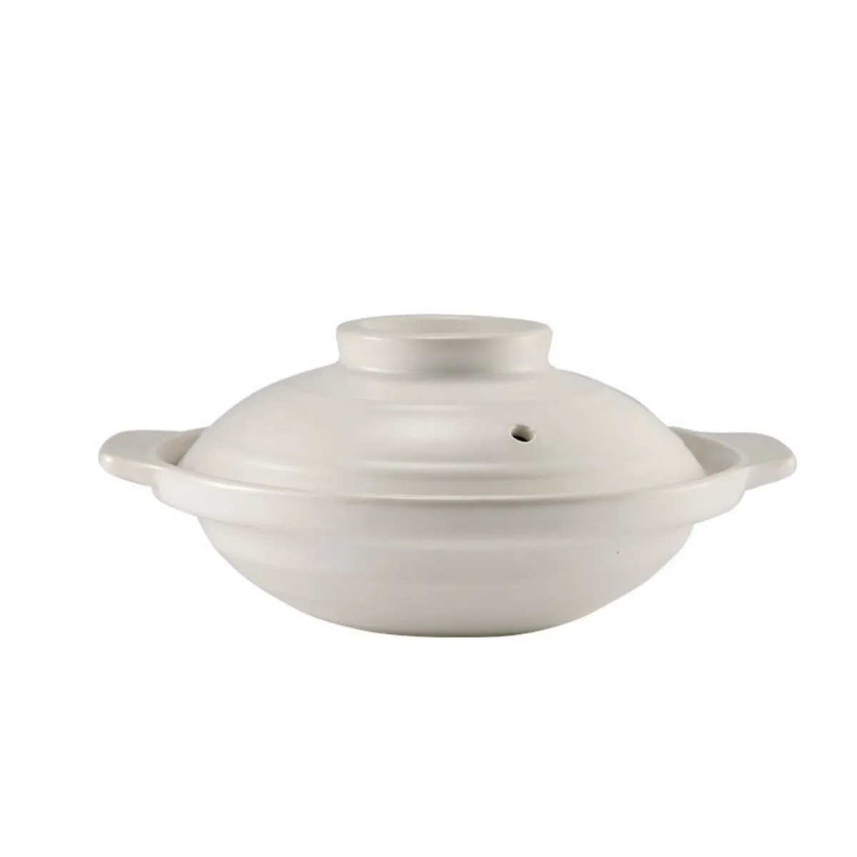 Wholesale White Binaural Stew Pot with Lid Gas Stove Open Flame Ceramic Casserole