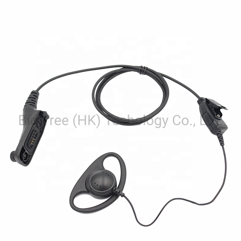 D Ring Security Earpiece Ptt Mic for Motorola Walkie Talkie Dp Xpr Dgp Apx Series Radio