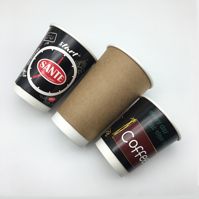 Бумажный кофейный стакан 8oz с печатью