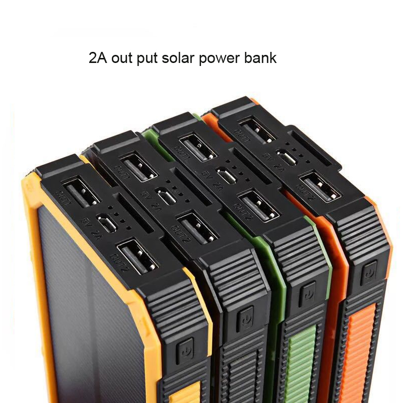 Портативный солнечный пауэрбанк 20000mAh для телефона