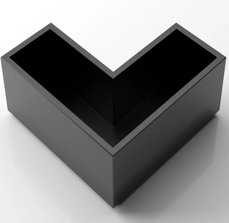 Corten Steel Corner Box Planter Patio Aluminium Corner Planters