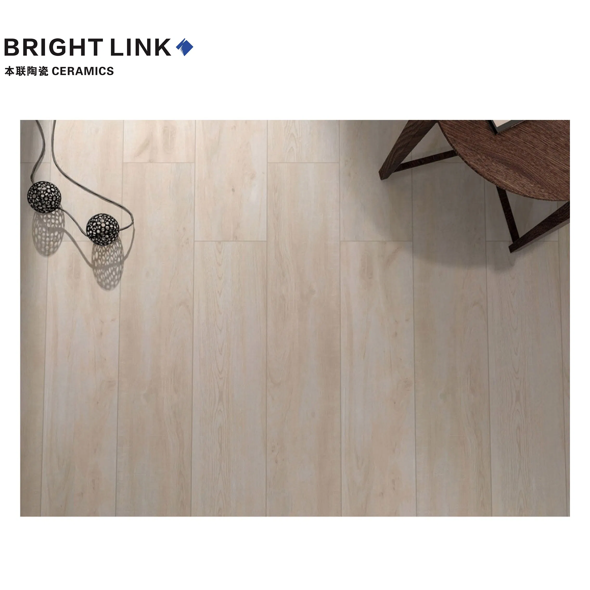 Factory Firebrick Heat Insulation 200X1000mm Kitchen Glazed Floor Wooden Porcelain Tile