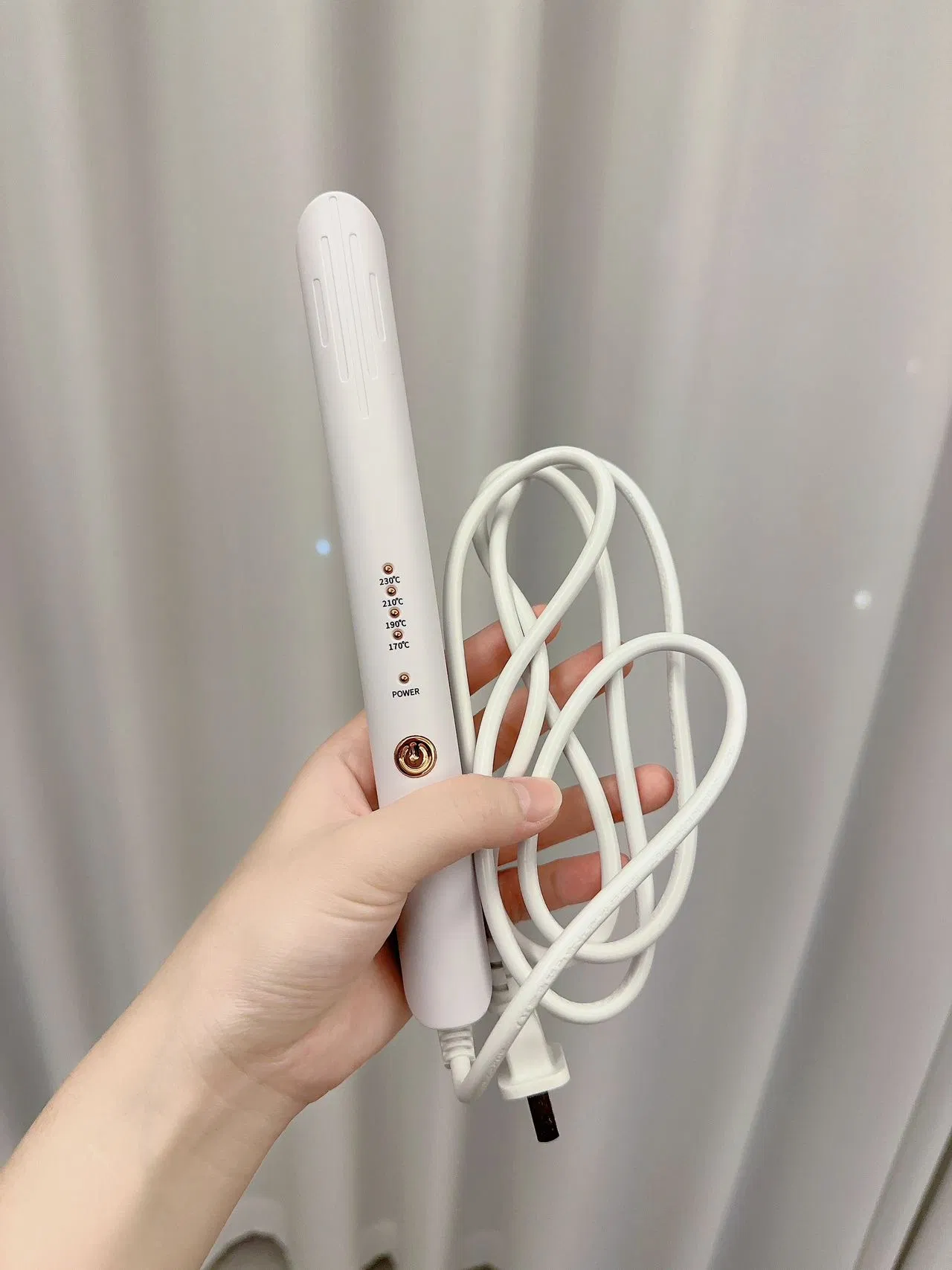 Digital Hair Straightener and Curling Iron with Dual Voltage, Portable Flat Iron