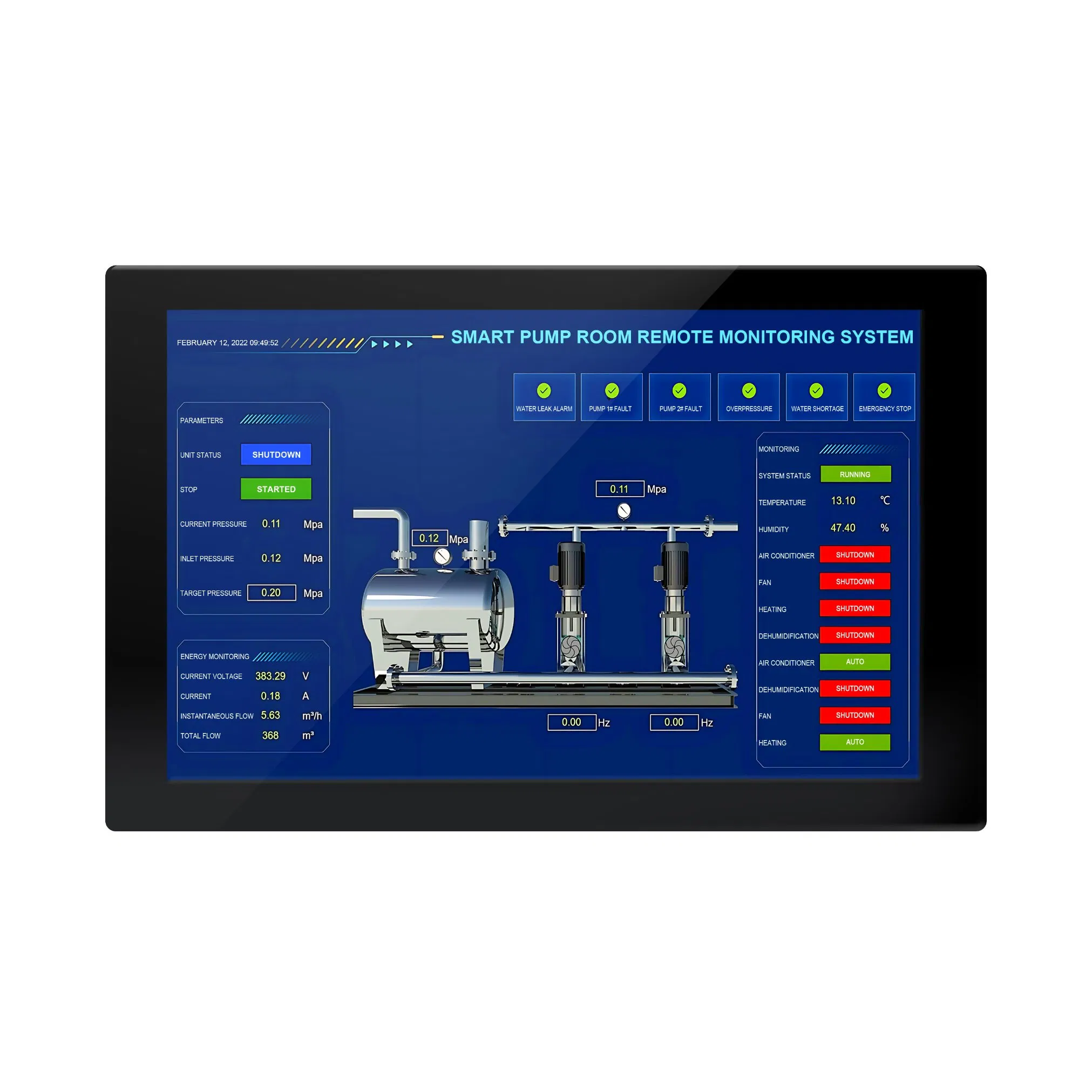 10.1-дюймовый промышленный сенсорный монитор 1280x800