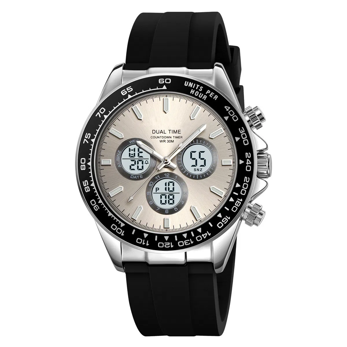 OEM 5ATM Waterproof Sports Multifunction Digital Watch for Men and Women