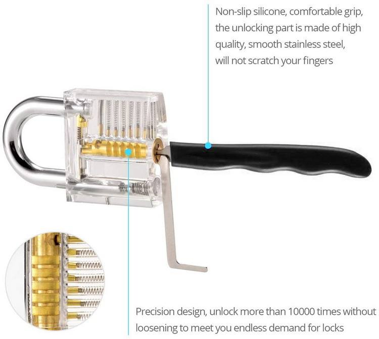 Professional Locksmith Stainless Steel 24PCS Training Skill Lock Pick Set