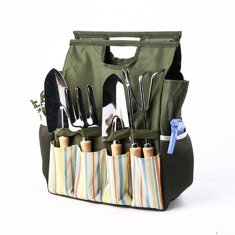 China 5PCS Hand Garden Tool Kit Stool and Shovel Fork Tool