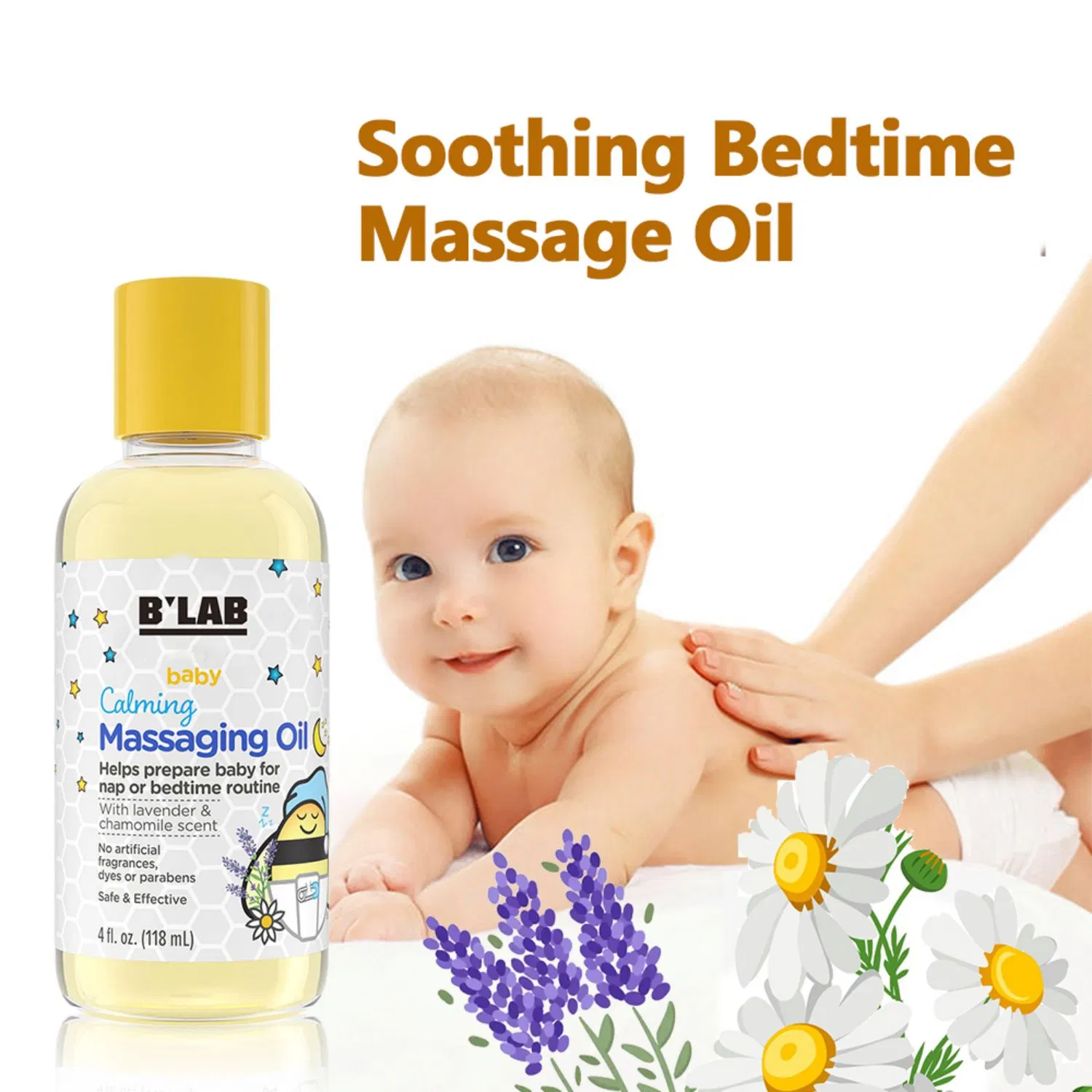 Pupular OEM ODM Chamomile and Lavender Baby Calming Massage Oil