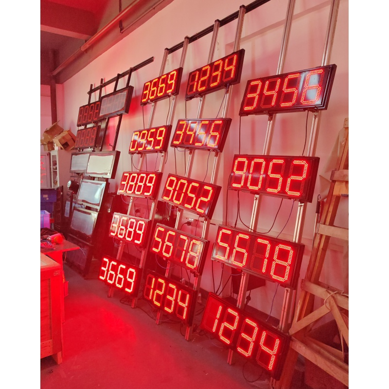 Outdoor IP65 12inch 7 Segment 4 Digits 88.88 Red/Green Color Gas Station LED Price Display