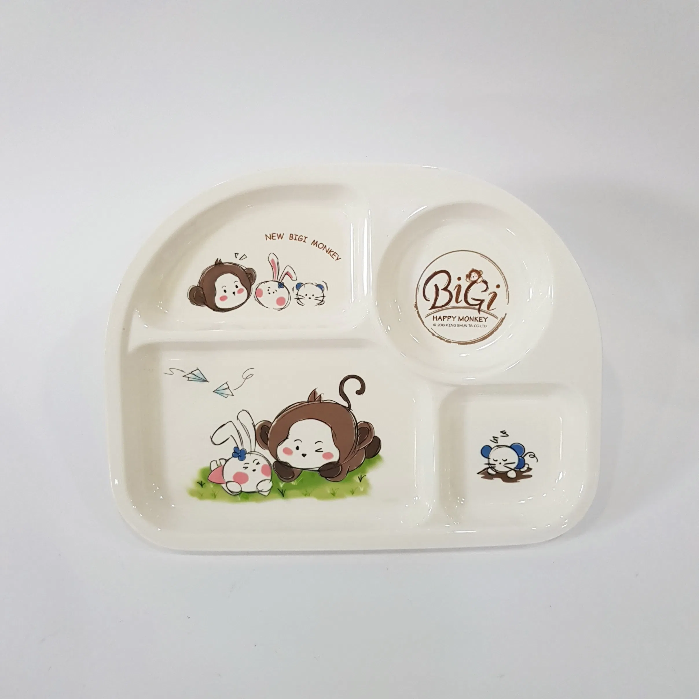 Dishwasher Safe Toddler Kids Melamine 4 Divided Plate