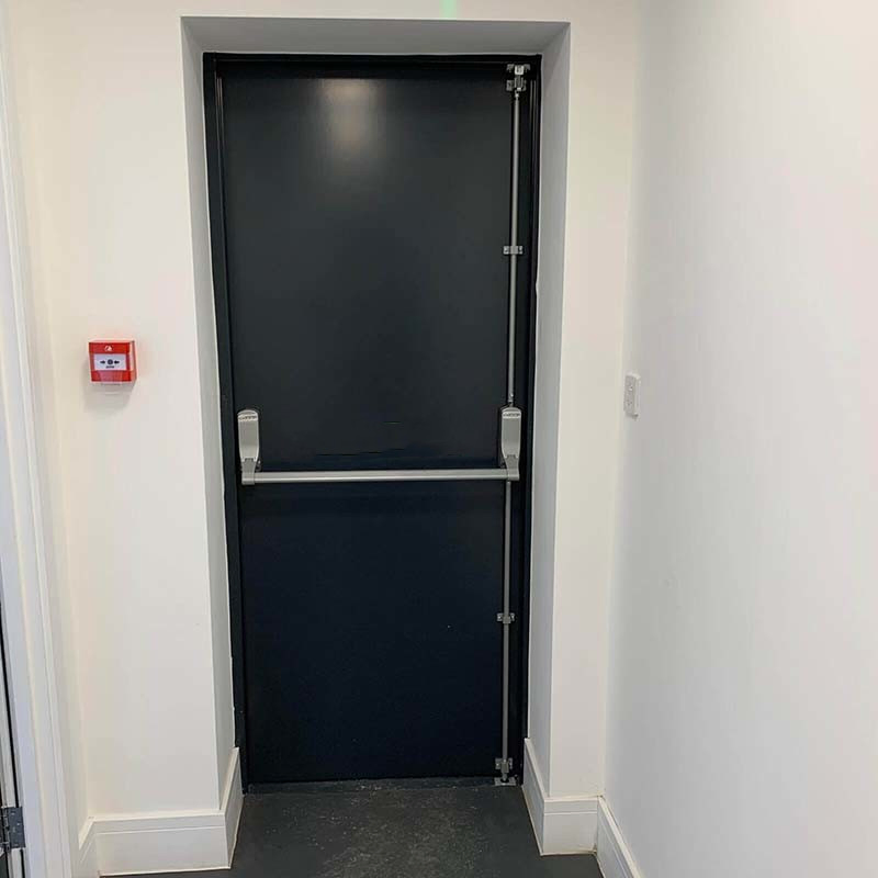 Heavy Duty Fire Rated Steel Swing Security Door with Push Bar