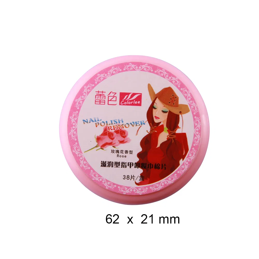 Disposable Organic Non Woven Round Box Package Nail Polish Remover, Low Price Disposable Organic Nail Polish Remover Pad