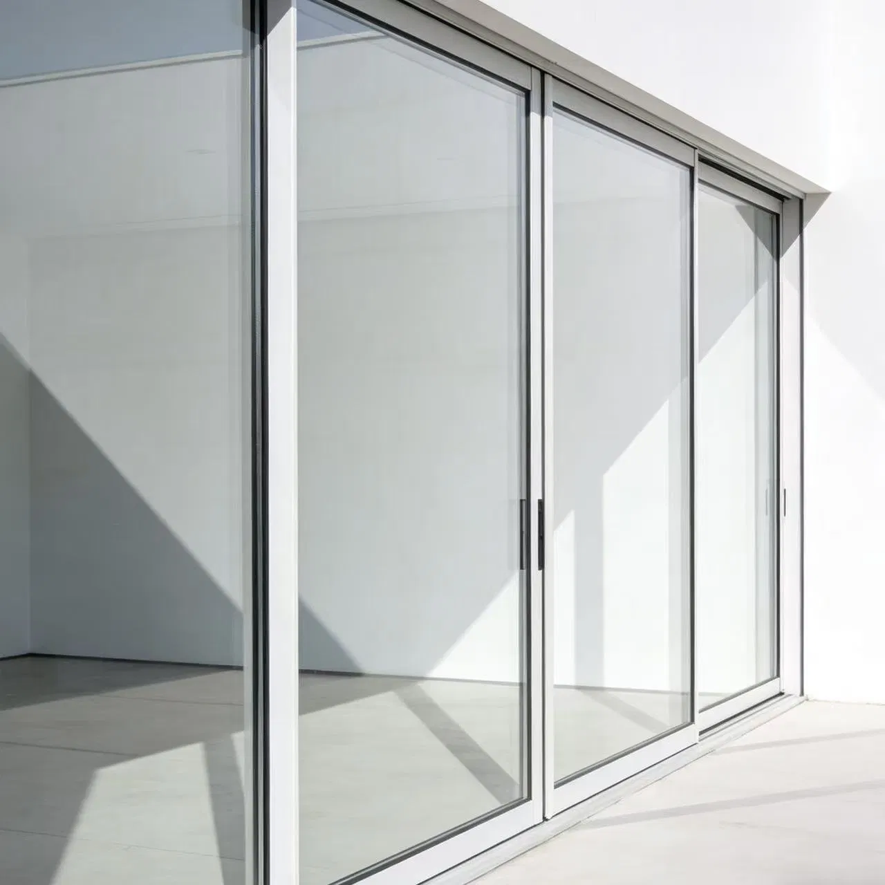 Customized Thermal Insulated Aluminium Ghost 3-Track Interior Aluminum Sliding Door with Double Glass