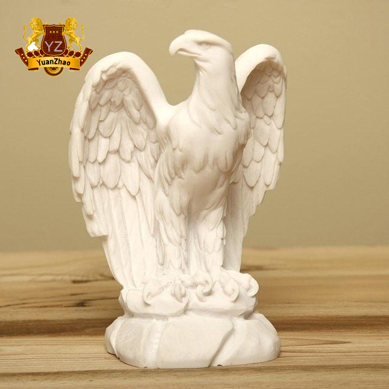 Home Decoration White Marble Eagle Sculpture for Sale