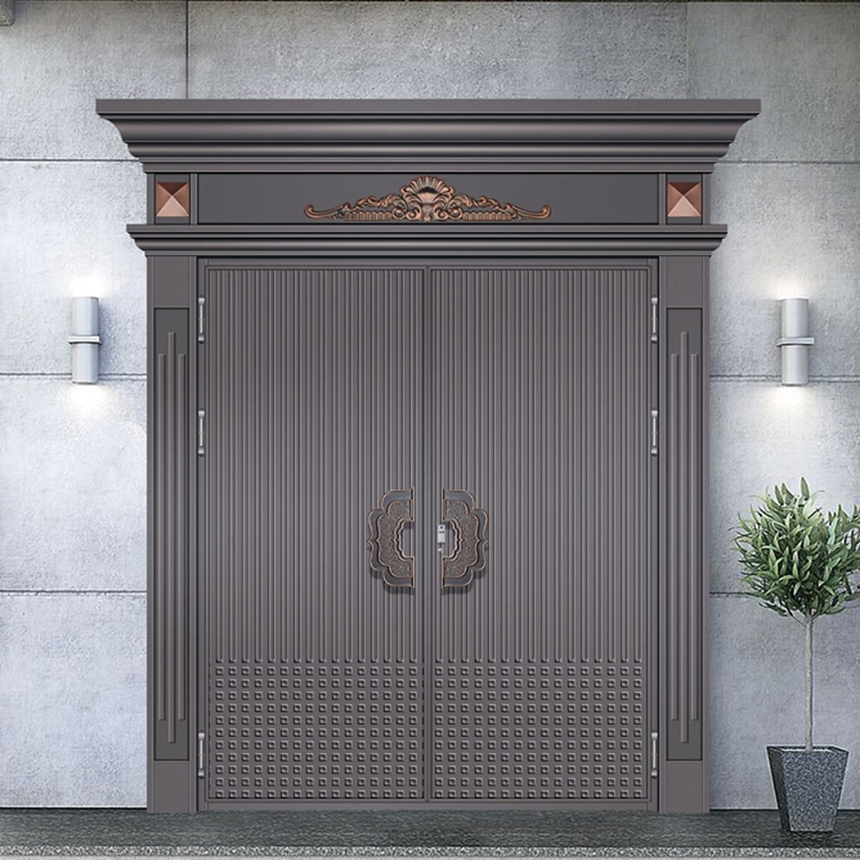 Swing Villa Security Metal Stainless Steel Double Glaze Extorior Entrance Door