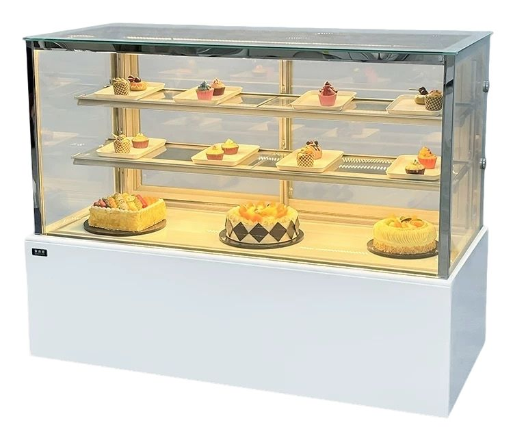 Countertop Marble Fan Cooling Cake Display Fridge for Bakery