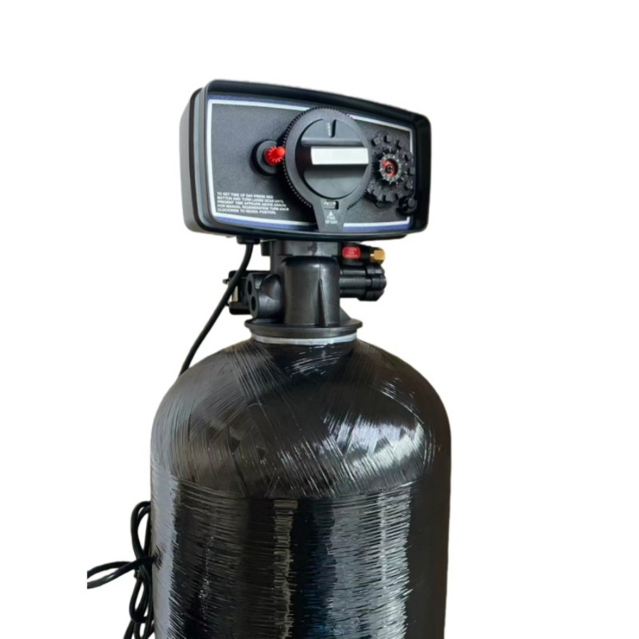 Black-Cased Water Softeners for Both Residential and Commercial Water Treatment.