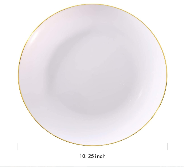 Wholesale Custom Party Picnic Plastic Round Plates Disposable Plate 30PCS 7.5'' and 10.25'' Inch Plates