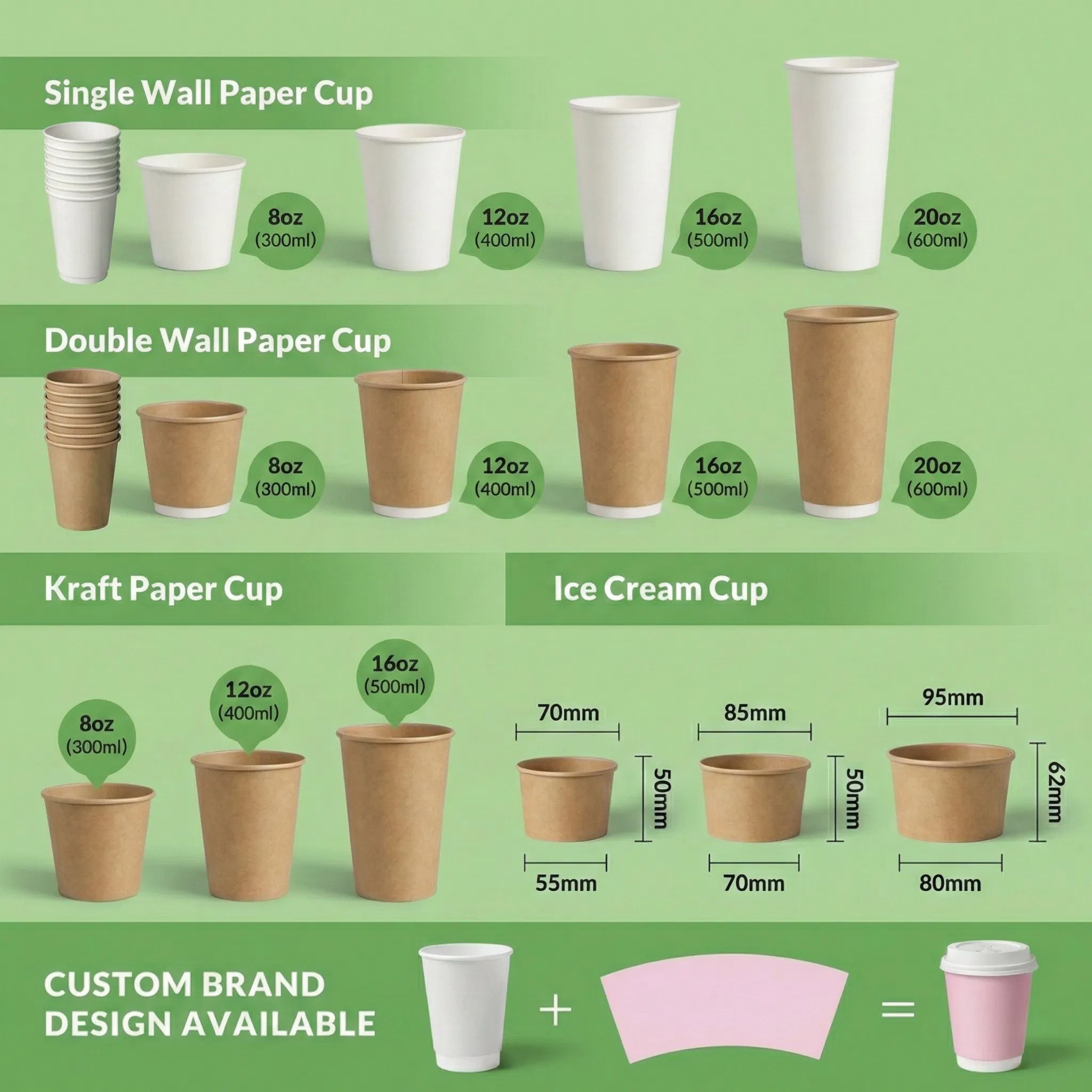 Wholesale Disposable Ice Cream Cups for Parties Events and Summer Catering Service