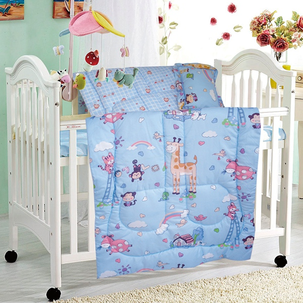 Hotsale Soft 100% Cotton 180/200 Thread Count Crib Baby Bedding Set