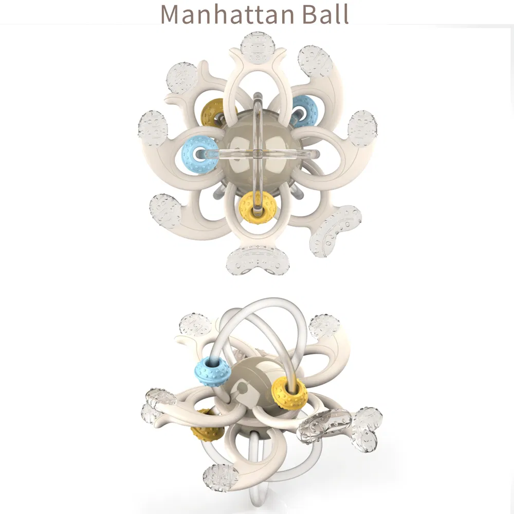 Soft Silicone Manhattan Ball Toy for Happy Baby Teething