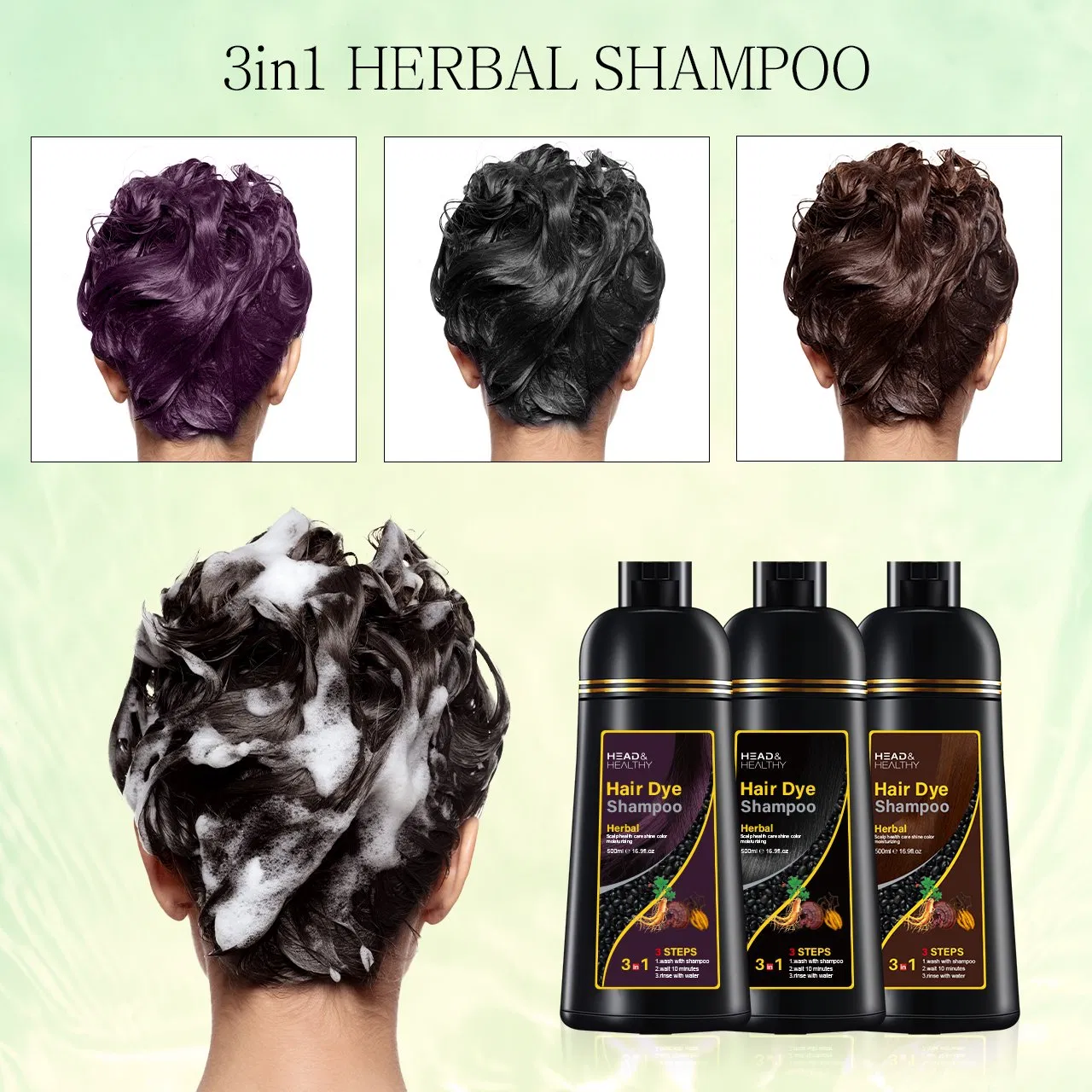 Tinturas De Cabelo Black Hair Shampoo Covers Gray Dye Hair Color Brand Names Productos Para EL Cabello