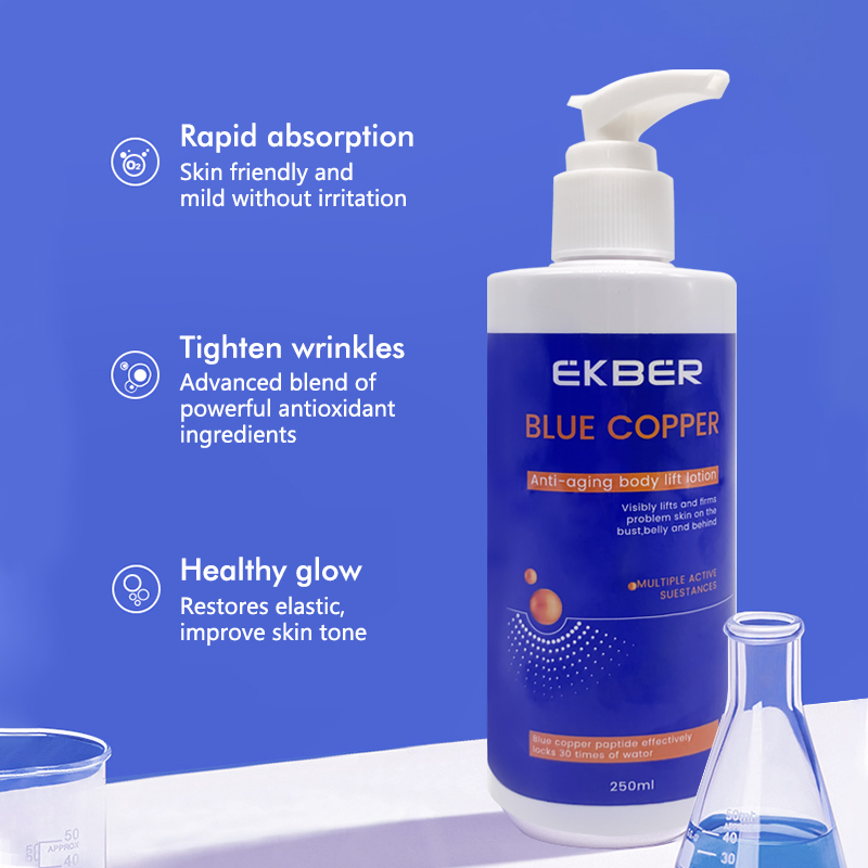 Customize Logo Body Moisturizer Brightening Moisturizing Blue Copper Peptide Firming Perfume Body Lotion