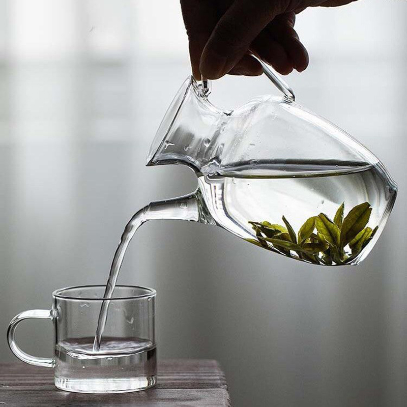 Retro Imitating Song Dynasty Teapot Green Tea Kettle Faieness Cup Glass Pot