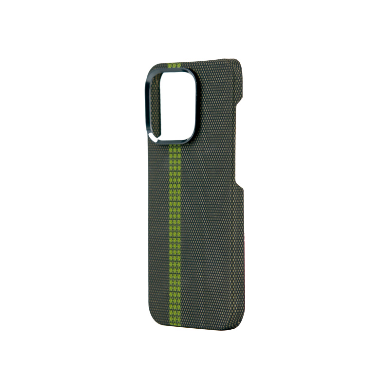 New Yellow Plain Weave Color Magnetic Aramid Carbon Fiber Phone Case for iPhone 16 PRO Max