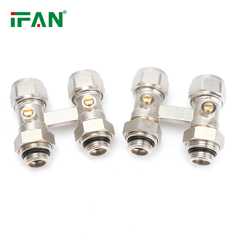 Ifan Floor Heating Systems 1/2'' 3/4'' Brass Block Straight Thermostatic Radiator H Shape Valve