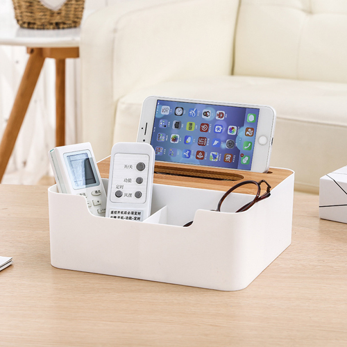 Dividing Tissue Box Plastic Multi Functional Storage Box
