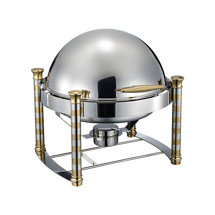 Kitchen Equipments for Restaurants with Prices Buffet Food Warmer Stainless Steel Roll up Chafing Dish