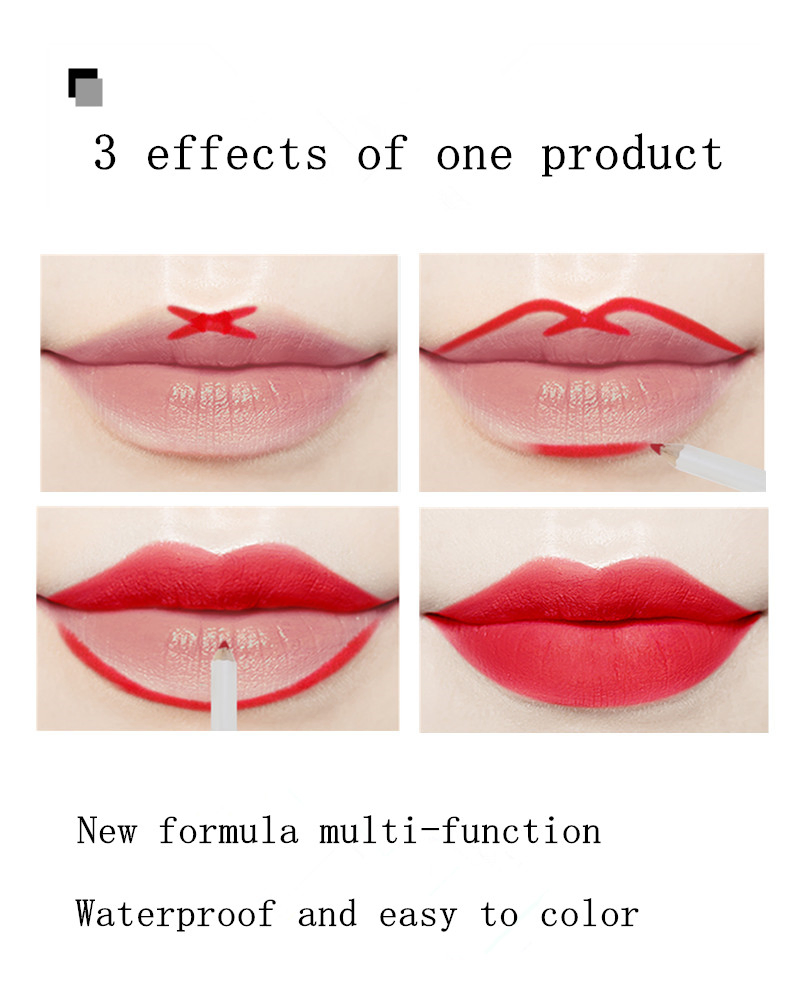 Pigment Lip Pencil Private Label Custom Wooden Pencil Creamy Waterproof Custom Lip Liner