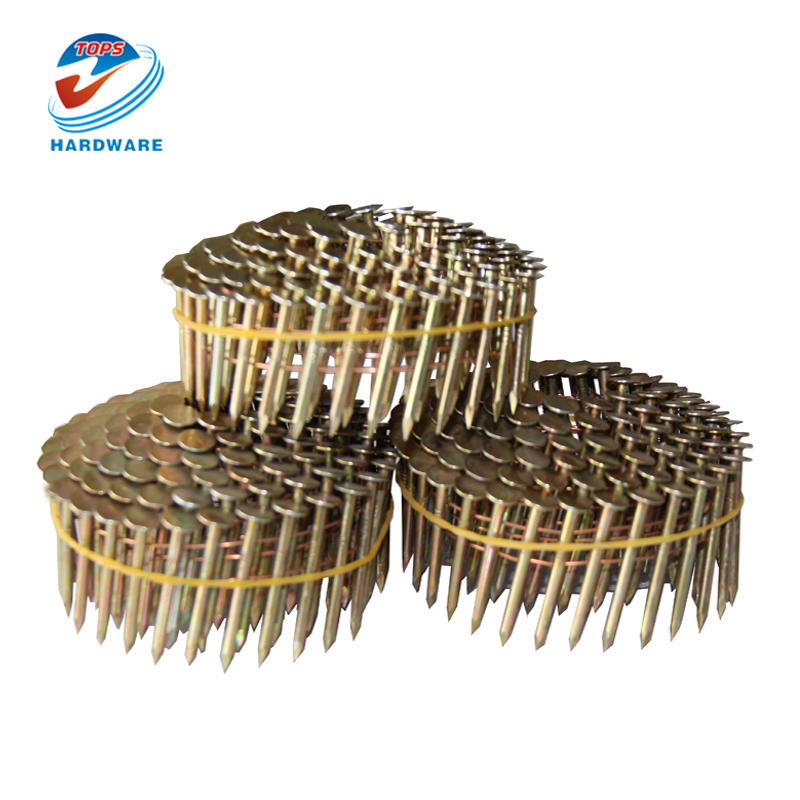 Factory Supply Galvanized 1-1/4'' 0.120'' Smooth Shank Coil Roofing Nails for Construction