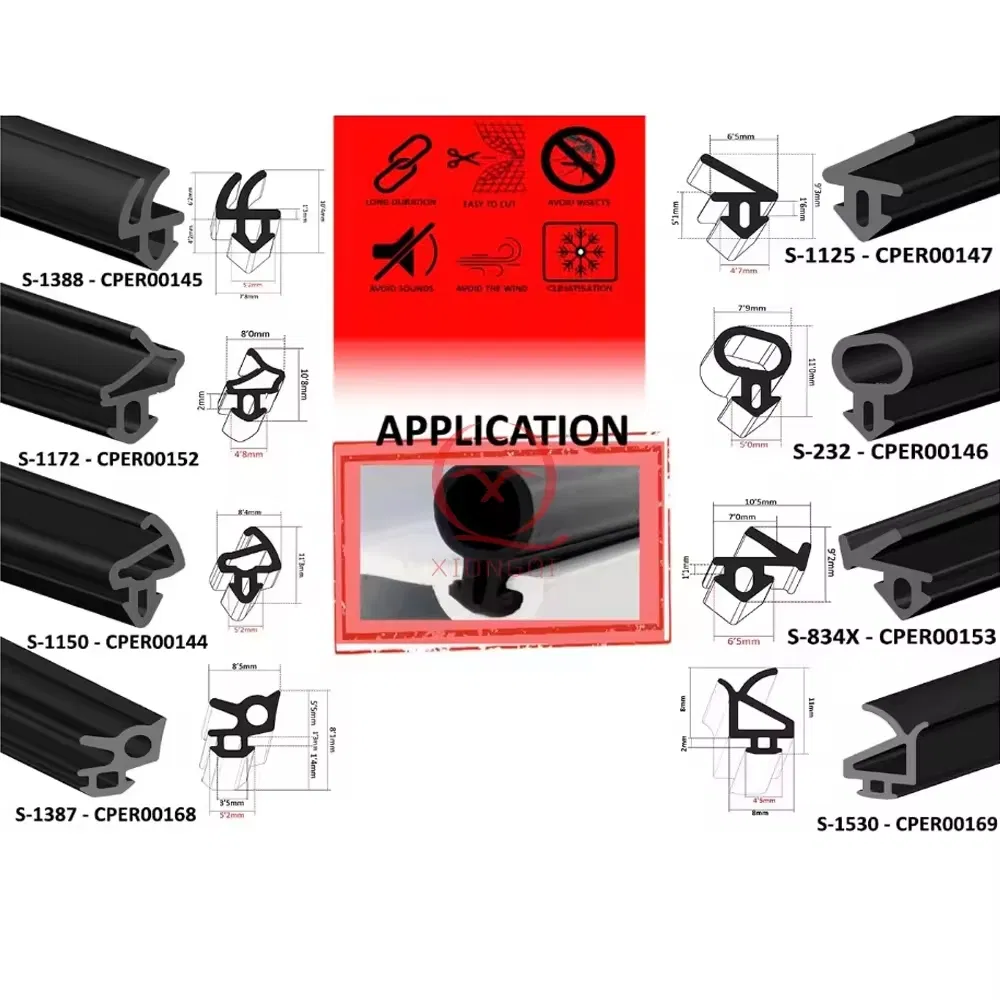 Factory Direct Sale Customization EPDM Rubber Sealing Strip for Building Facade Plastic Door Window