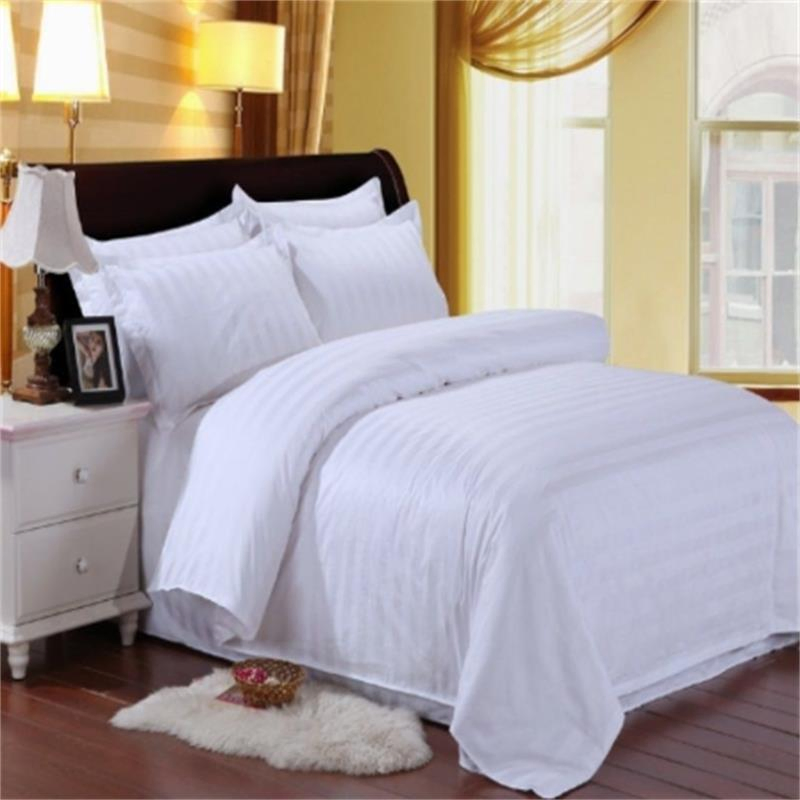 Premium Hotel White Duvet Cover Bed Sheet Set/Cotton Soft Bedding Set