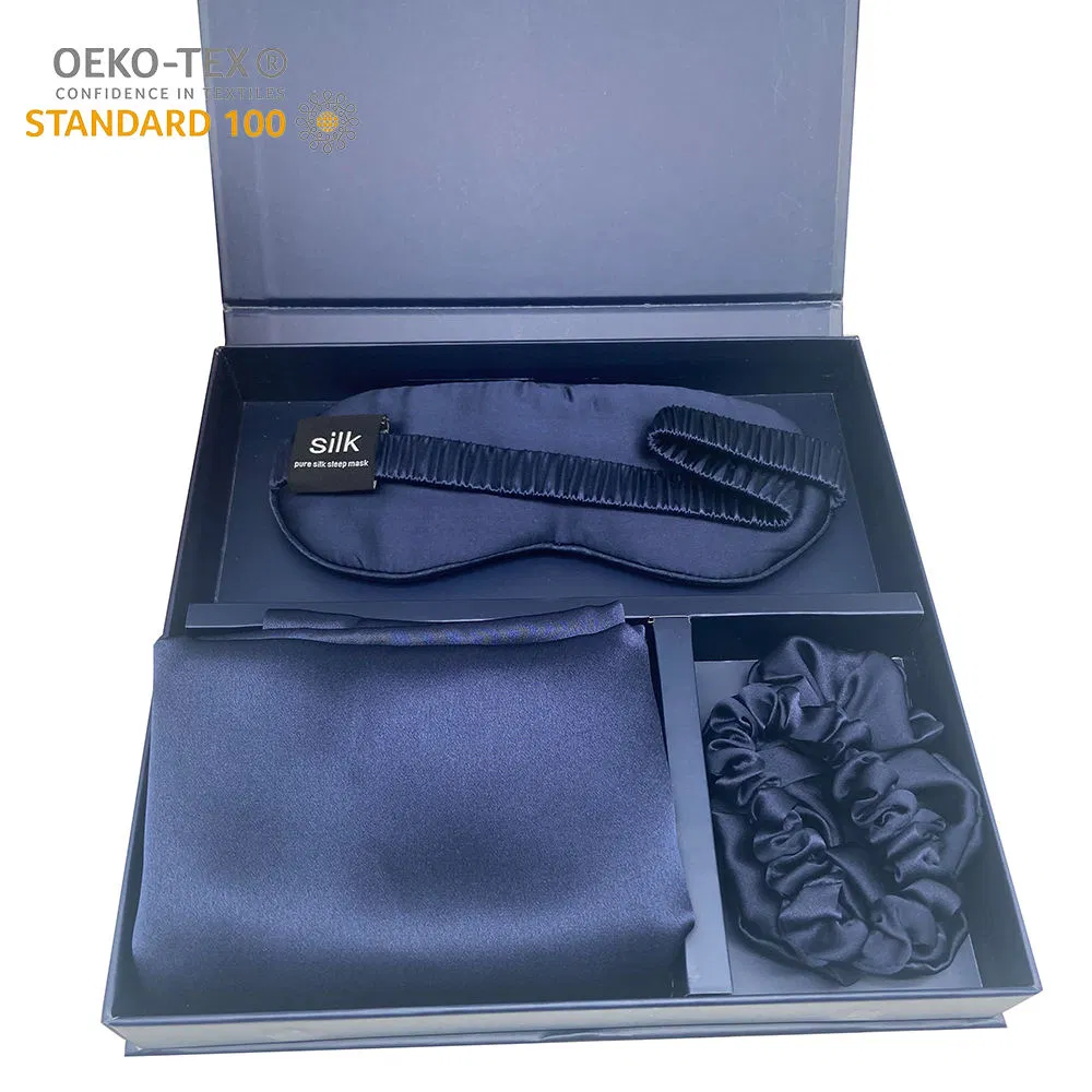 Wholesale Custom Logo Printing 19mm 22mm 100% Pure Silk Pillowcase Gift Set Silk Pillow Case