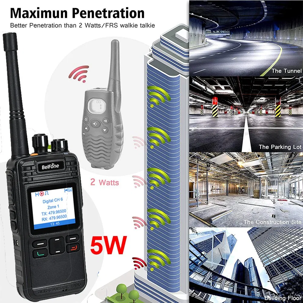 Портативная рация Belfone BF-TD512 5W, UHF/VHF