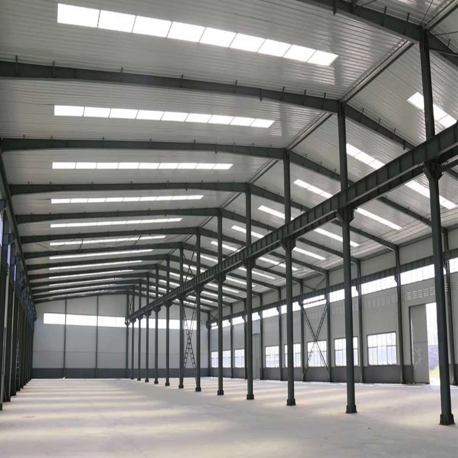 High Quality Large Span Light Steel Structure Workshop with Weather Resistance Steel