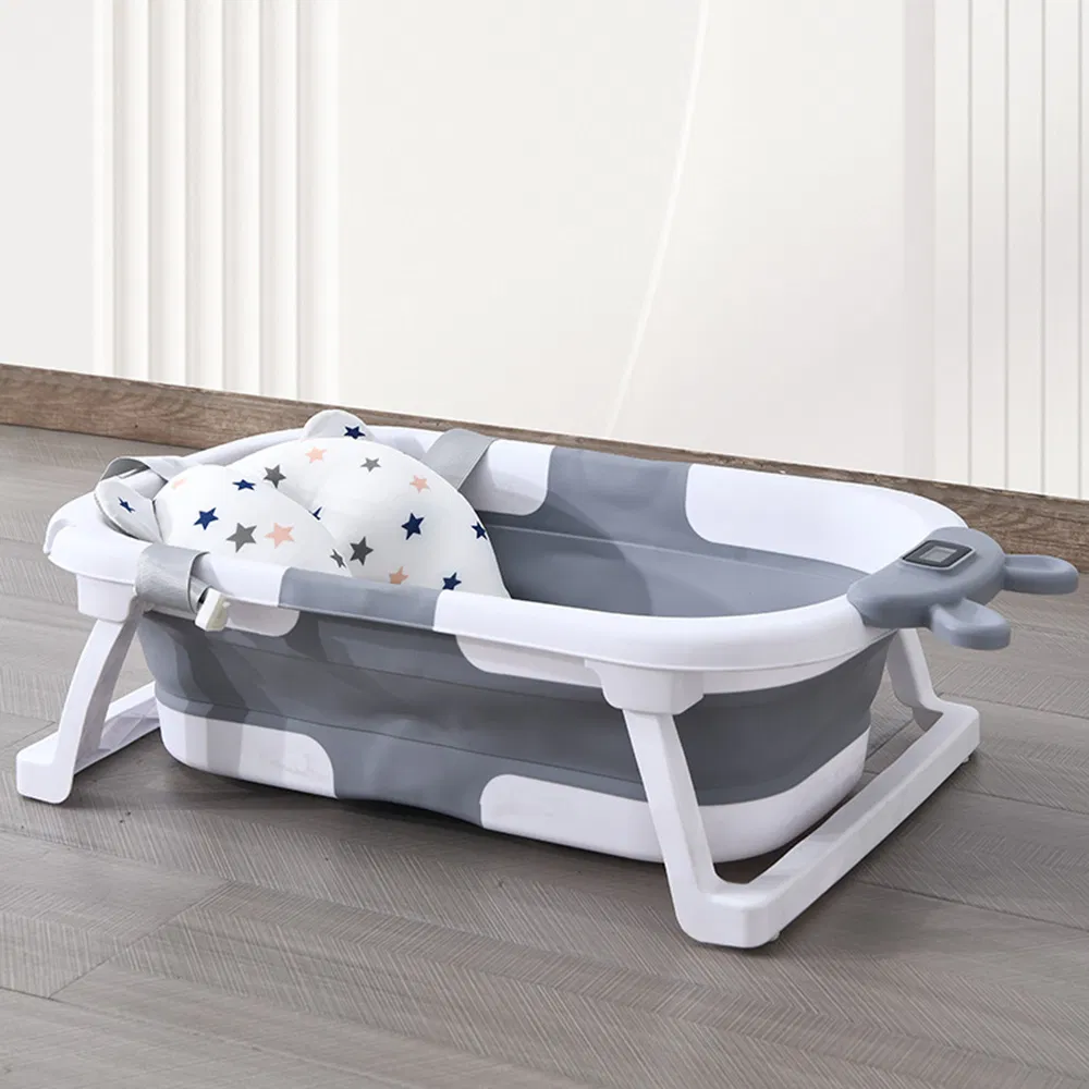 Wholesale Household Newborn Enlarged Baby Temperature-Sensitive Folding Bathtub