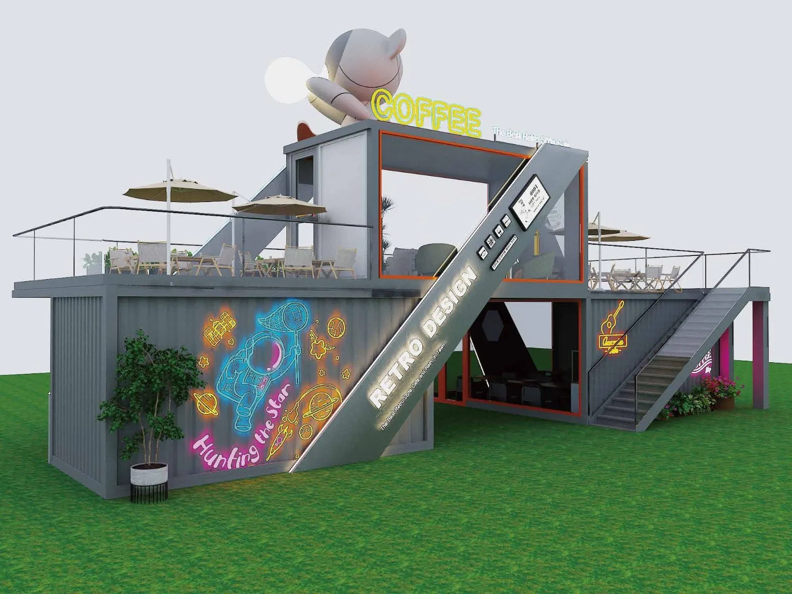 20FT Shipping Container Restaurant Container Coffee Shop Kiosk Bar