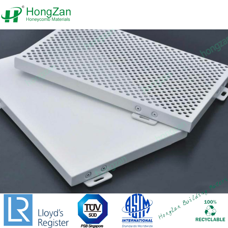 PVDF Veneer Curtain Wall Cladding Exterior Decorative Building Facades Fireproof Aluminum Customized