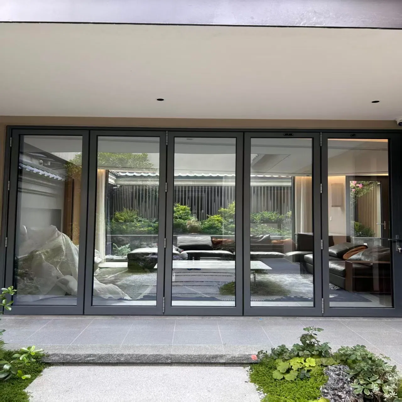 Раздвижная алюминиевая дверь Win-Star с французским остеклением