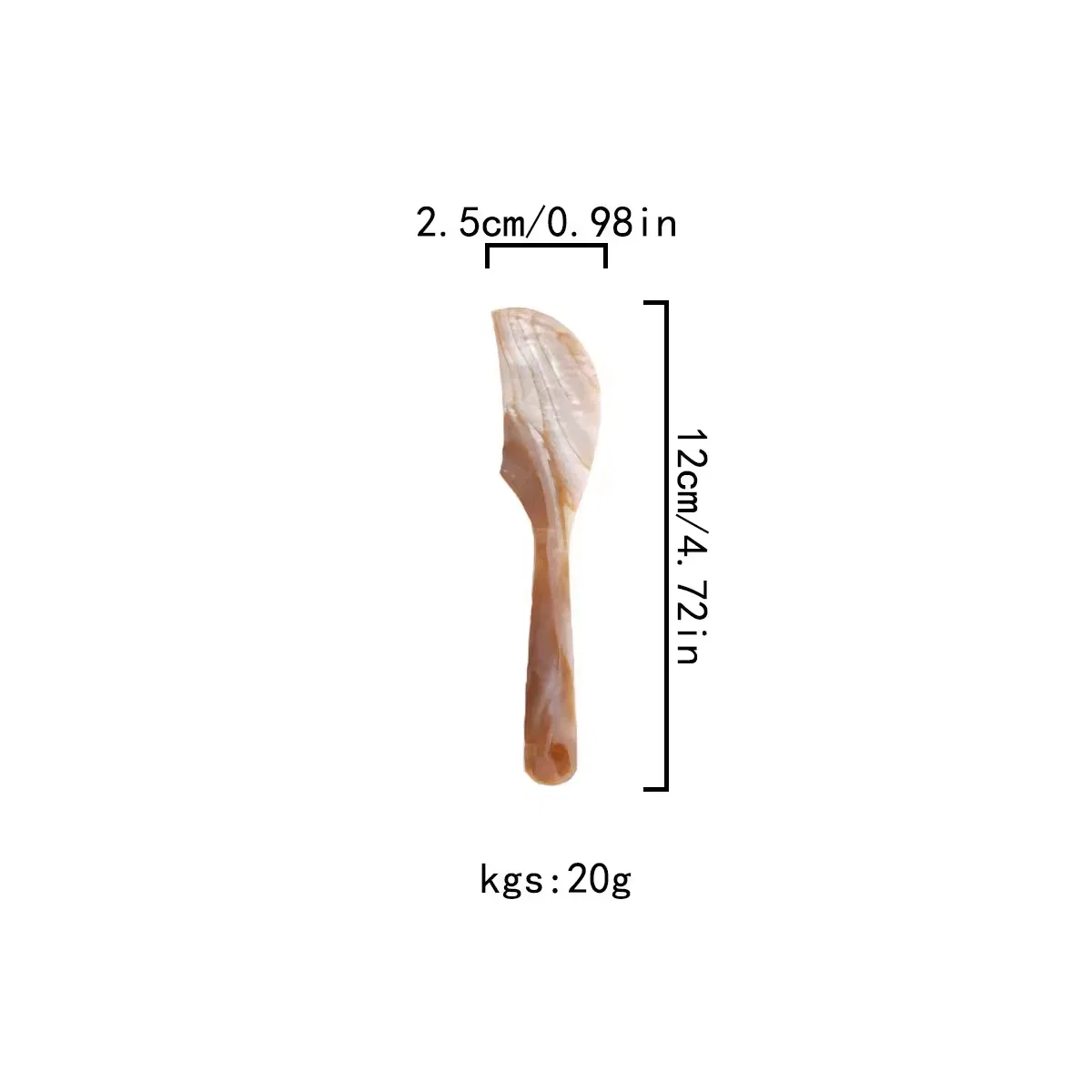 Elegant Natural Crafts Polished Shells Cutlery Set for Desserts