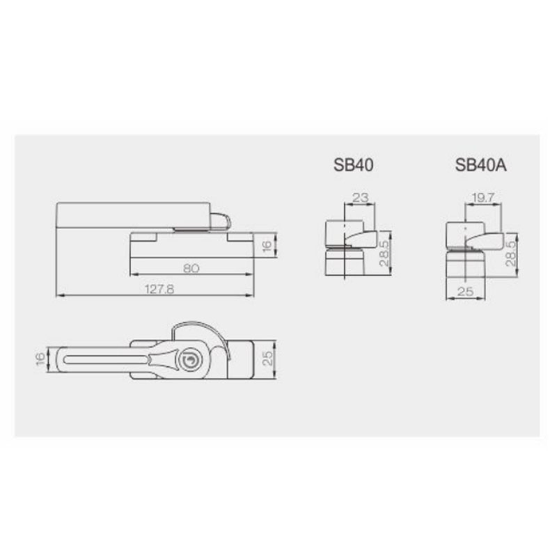 Crescent Lock Universal Stainless Steel Plastic Steel Window Lock Sliding Door