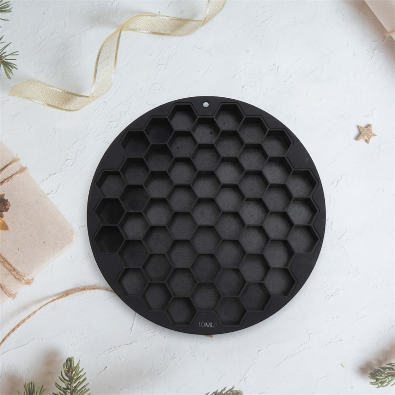 55 Cells Honeycomb Shape Rubber Maker Tray Silicone Ice Cube Mold