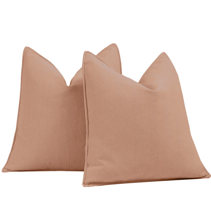 Nordic Style Chenille Herringbone Pattern Pillowcase Ins Fresh Simple Solid Home Chair Sofa Throw Pillow Cushion Cover