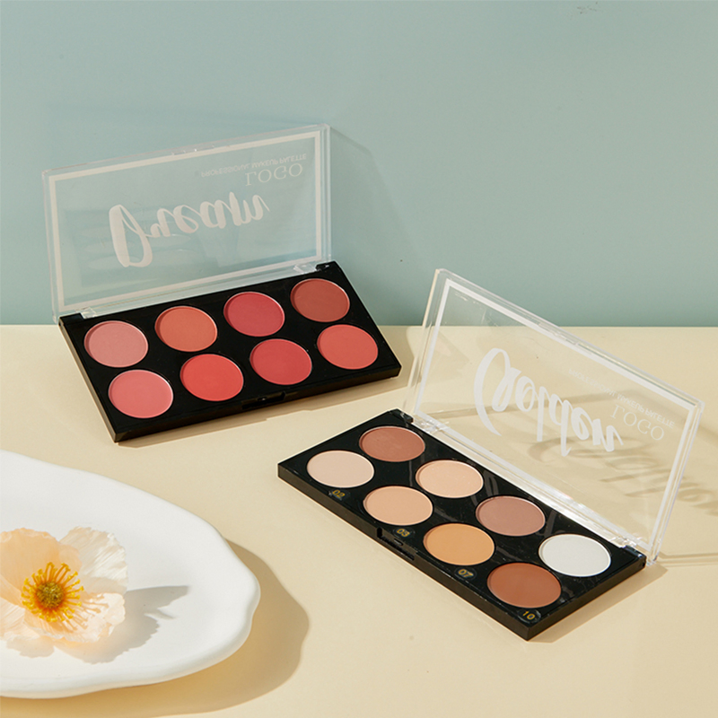 Ditong Organic Vegan High Pigment Pink Blush Contour Cosmetics Palette